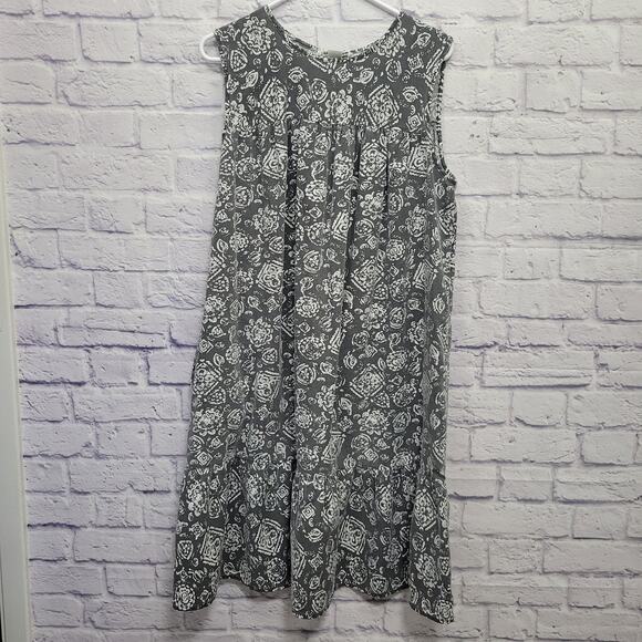 Anthony Richards Womens Muumuu House Dress Nightgown Size M Sleeveless Gray - Picture 1 of 8
